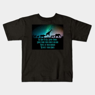 Be Kind to All Living Things Kids T-Shirt